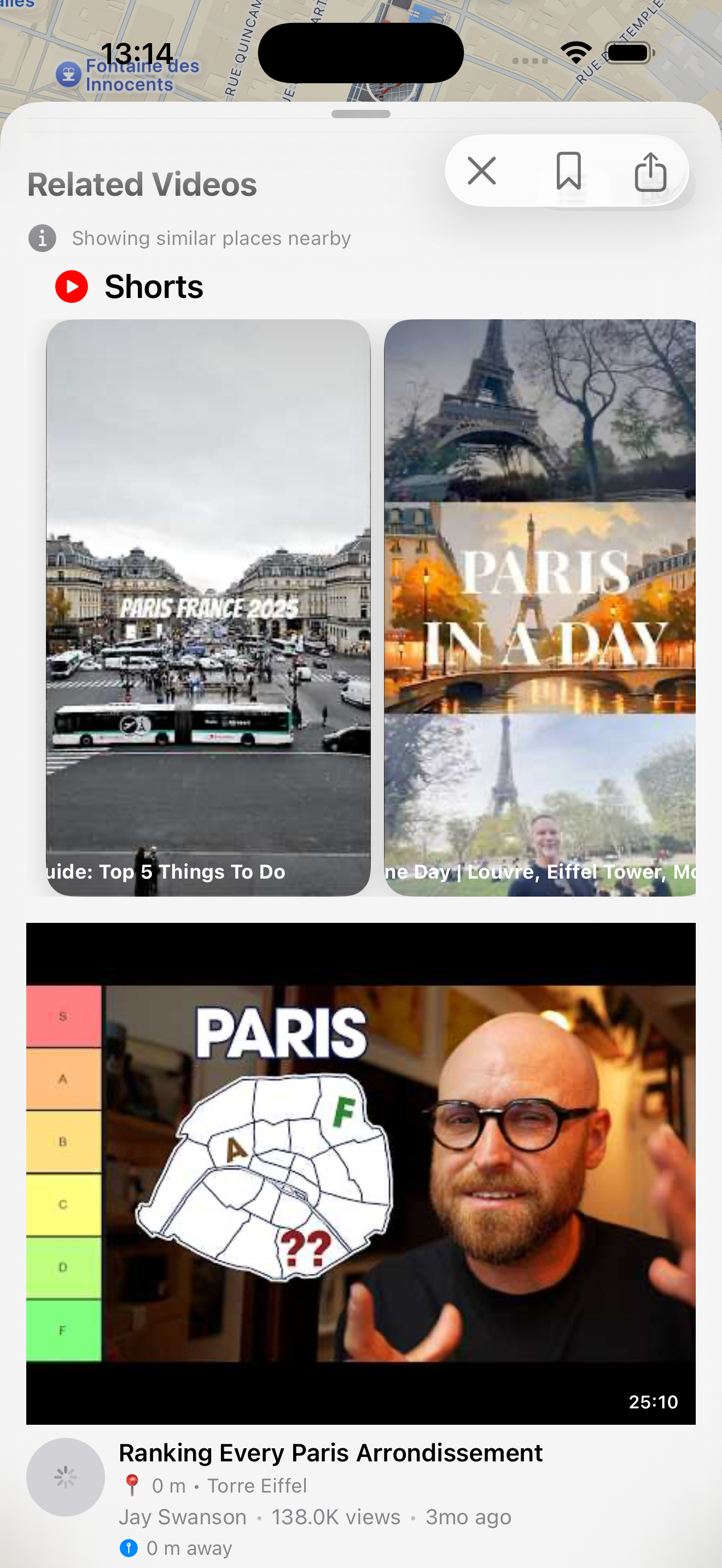 TubeTrail video player with map context